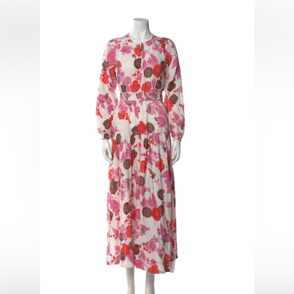 Floral Maxi Dress in Pink and Red